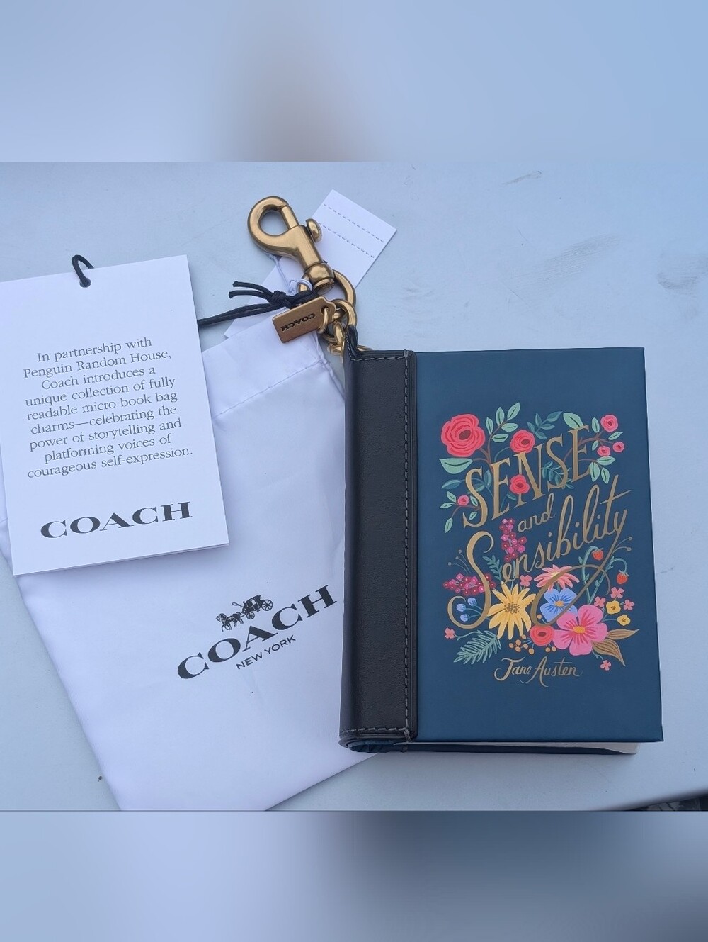 New Coach Sense And Sensibility By Jane Austen Book Bag Charm